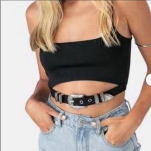Adika Cowboy Belt Crop Top